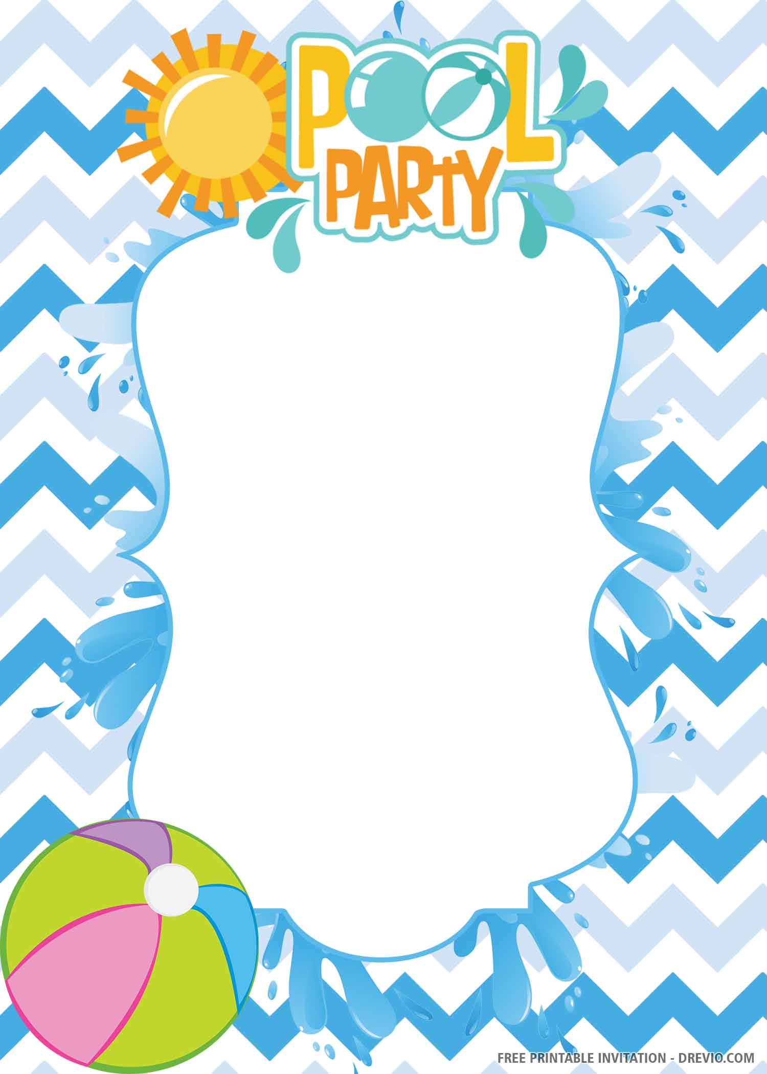 Free Birthday Pool Party Invitation Printables