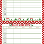 Free Christmas Bunco Printables Printable Templates