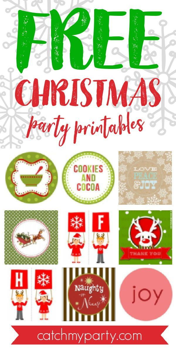 FREE Christmas Party Printables Christmas Party Printables Christmas