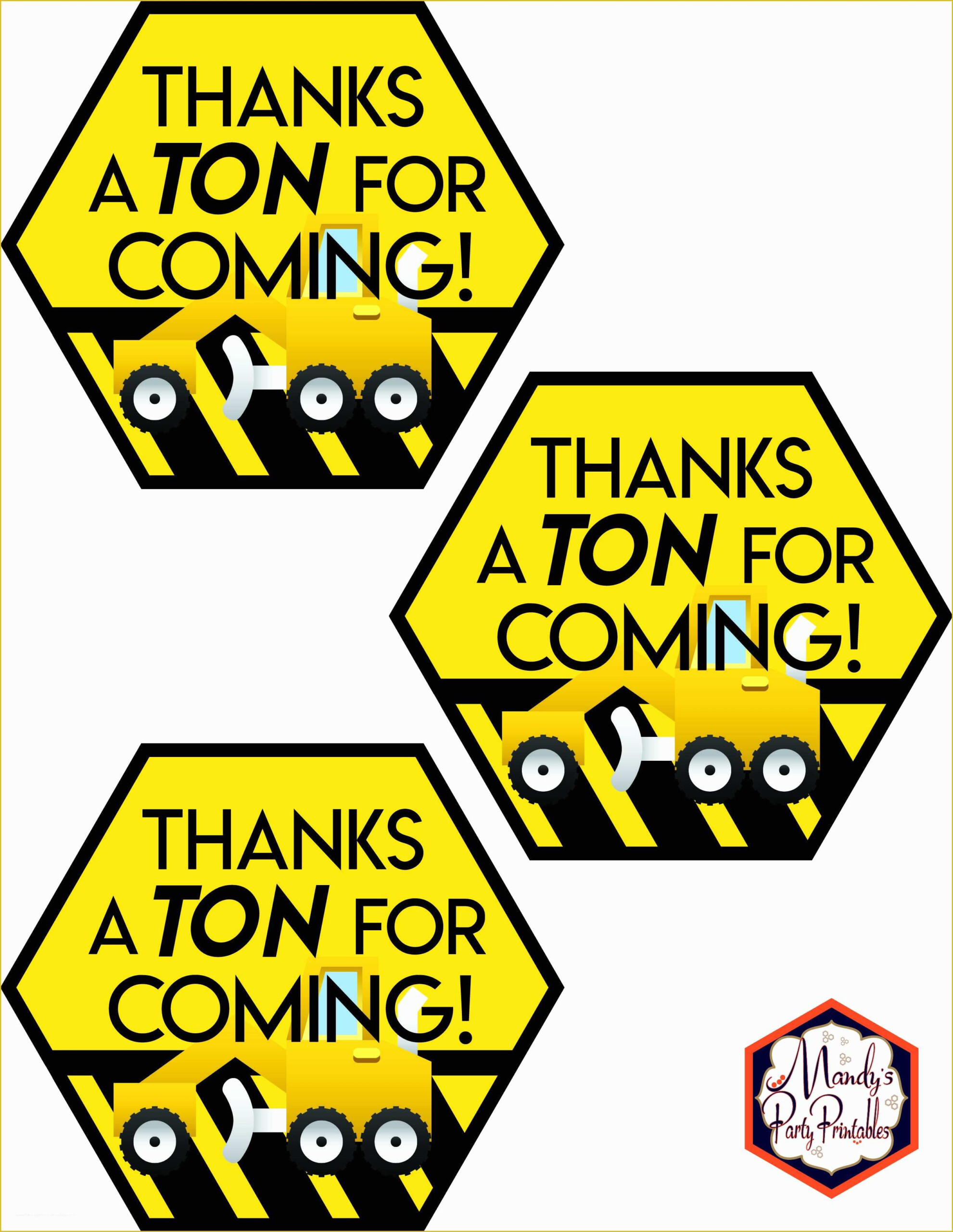 Free Construction Sign Templates Of Construction Birthday Party