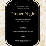 Free Dinner Invitation Template In MS Word Publisher Illustrator