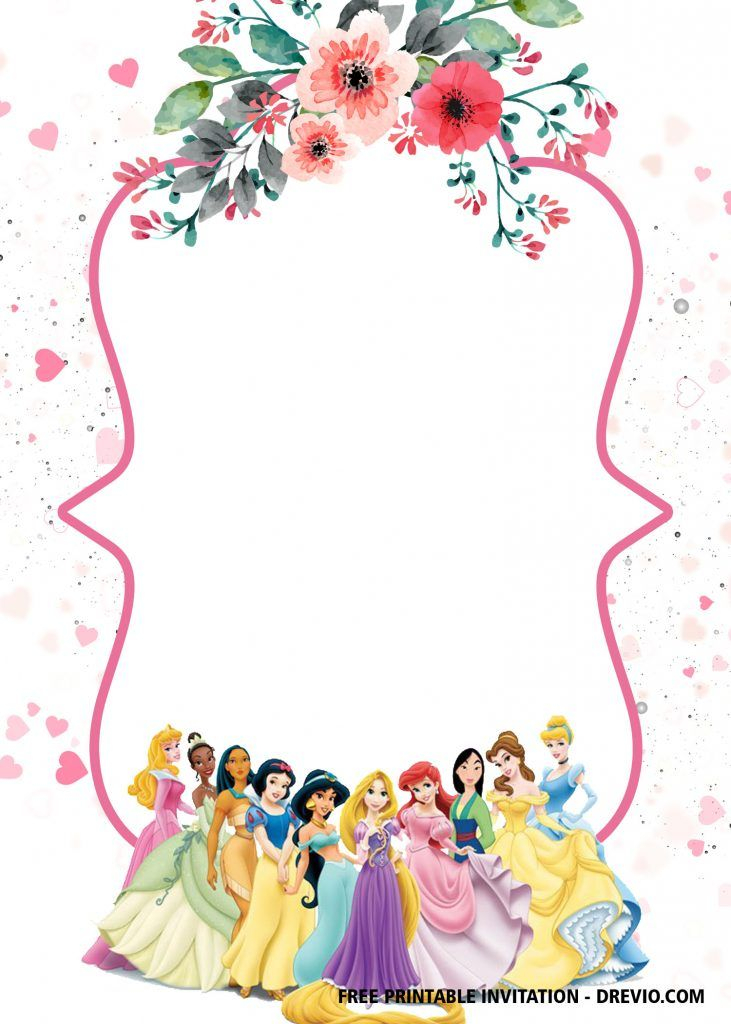 FREE Disney Princess Invitation Template For Your Little Girl s 