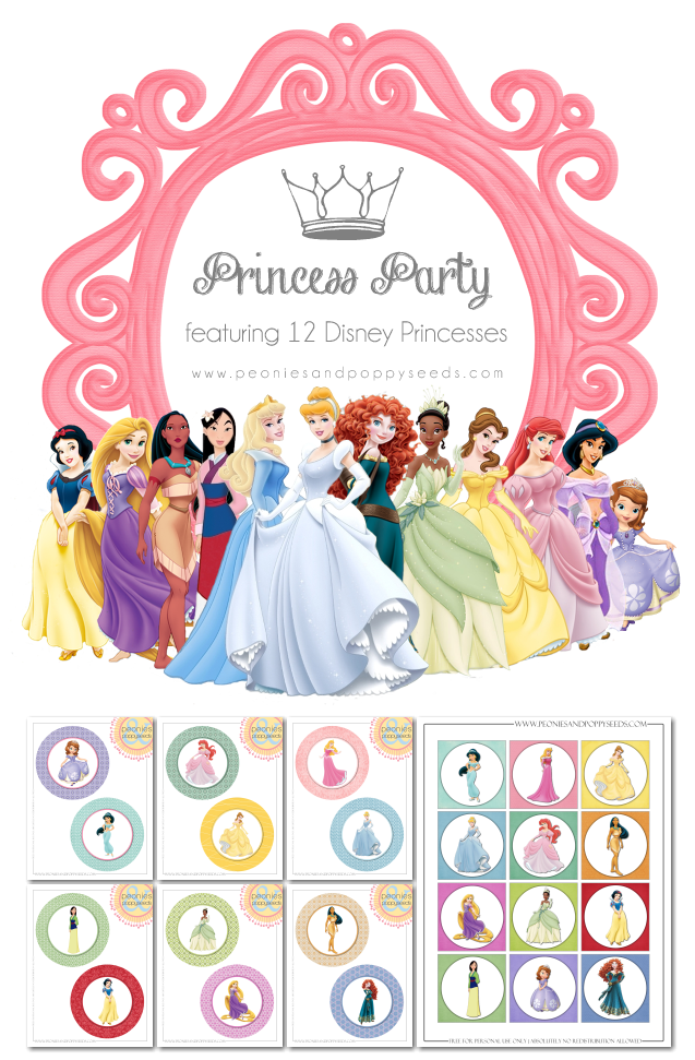 Free Disney Princess Party Printables PRINTABLE TEMPLATES