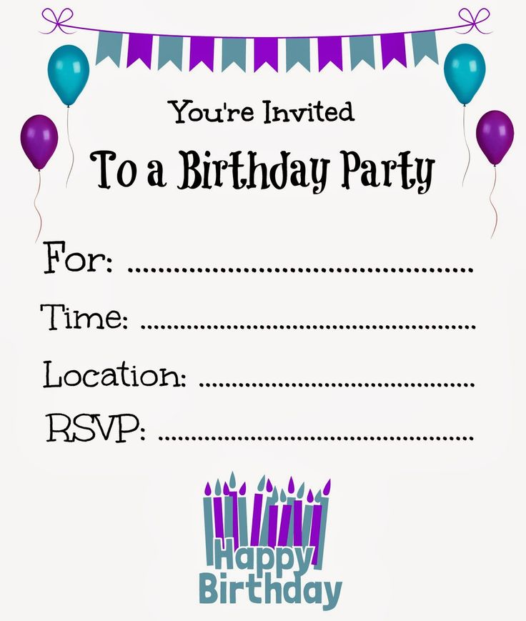 Free Diy Printable Birthday Invitations
