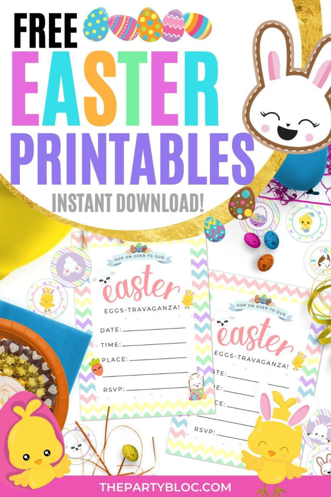 Free Easter Party Printables For A Hoppy Easter Easter Party Happy 