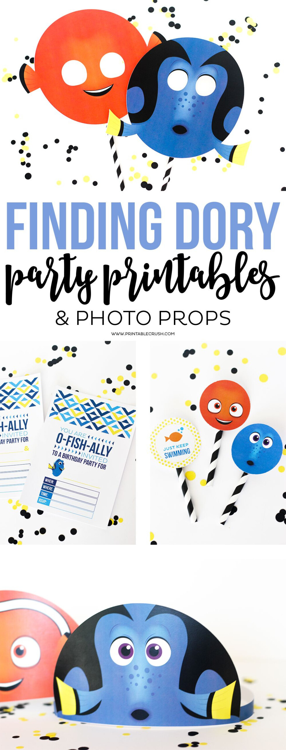 FREE Finding Dory Party Printables Dory Party Finding Dory Party 