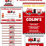 Free Fire Truck Party Printables