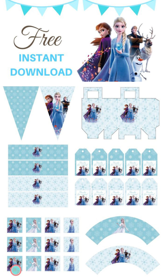 FREE Frozen 2 Party Printable Elsa And Anna