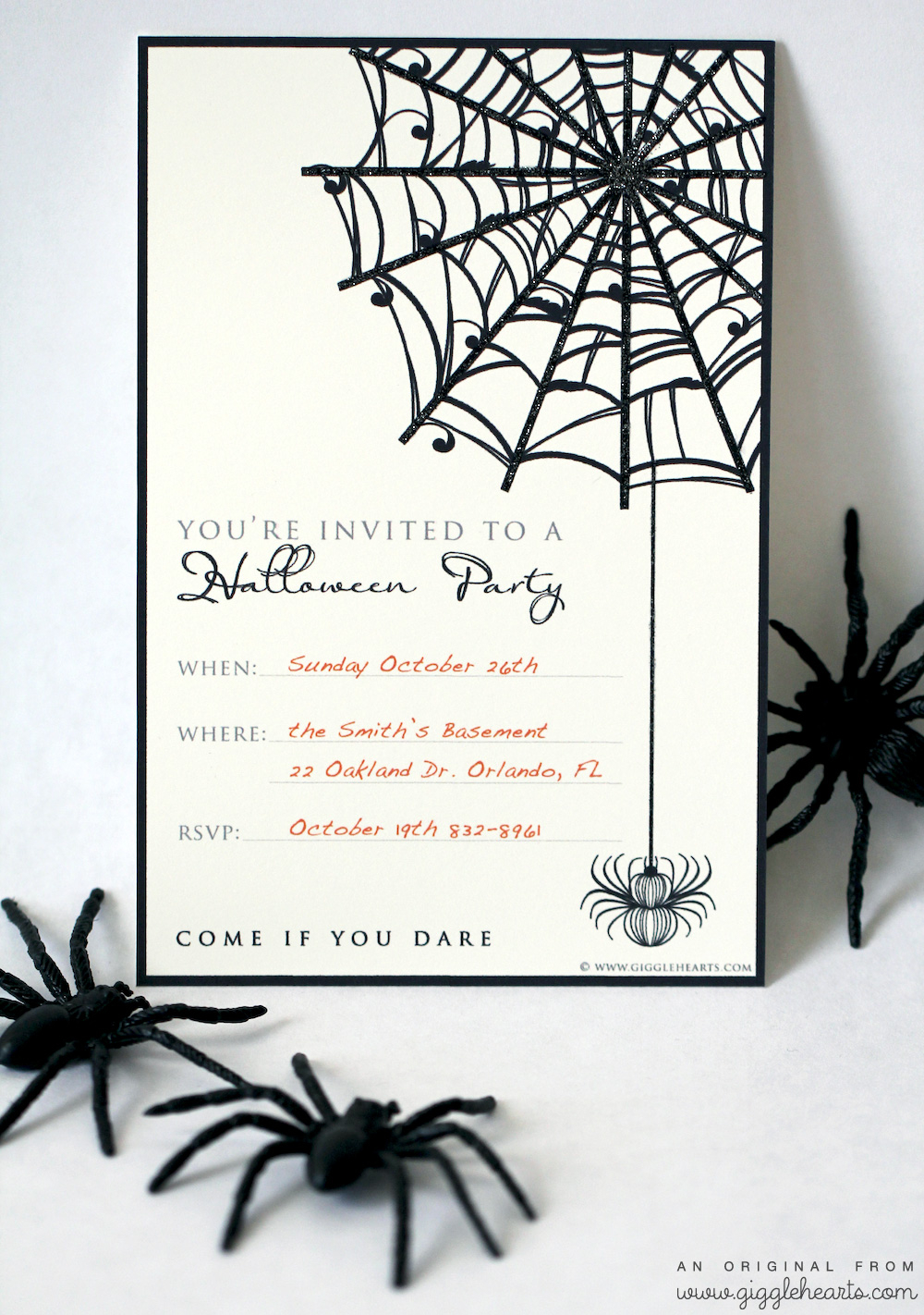 Free Halloween Party Invitation Printable With Glitter For A Fun Added 