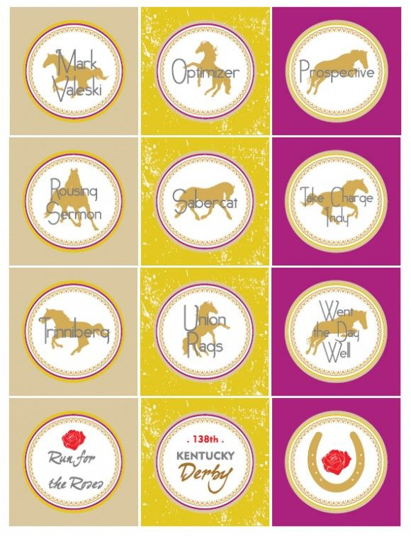 FREE Kentucky Derby Party Printables From Wanessa Carolina Creations 