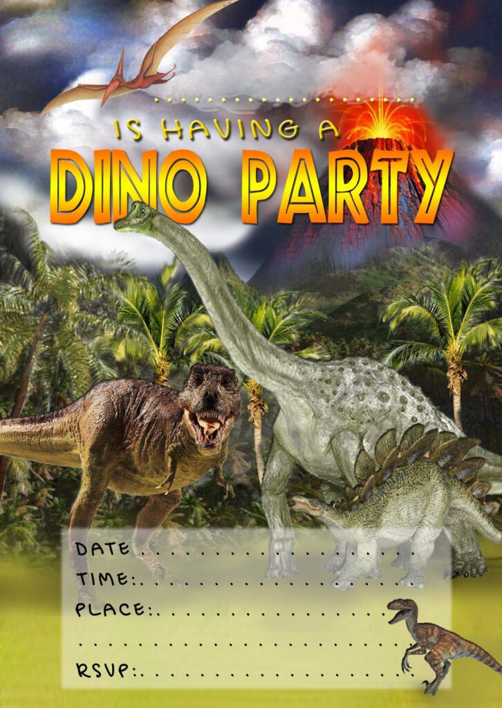 FREE Kids Party Invitations Dinosaur Invitation Dinosaur Party 