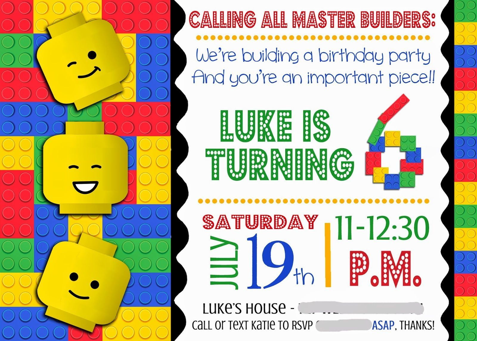 Free Lego Party Printables Google Search Lego Party Invitations