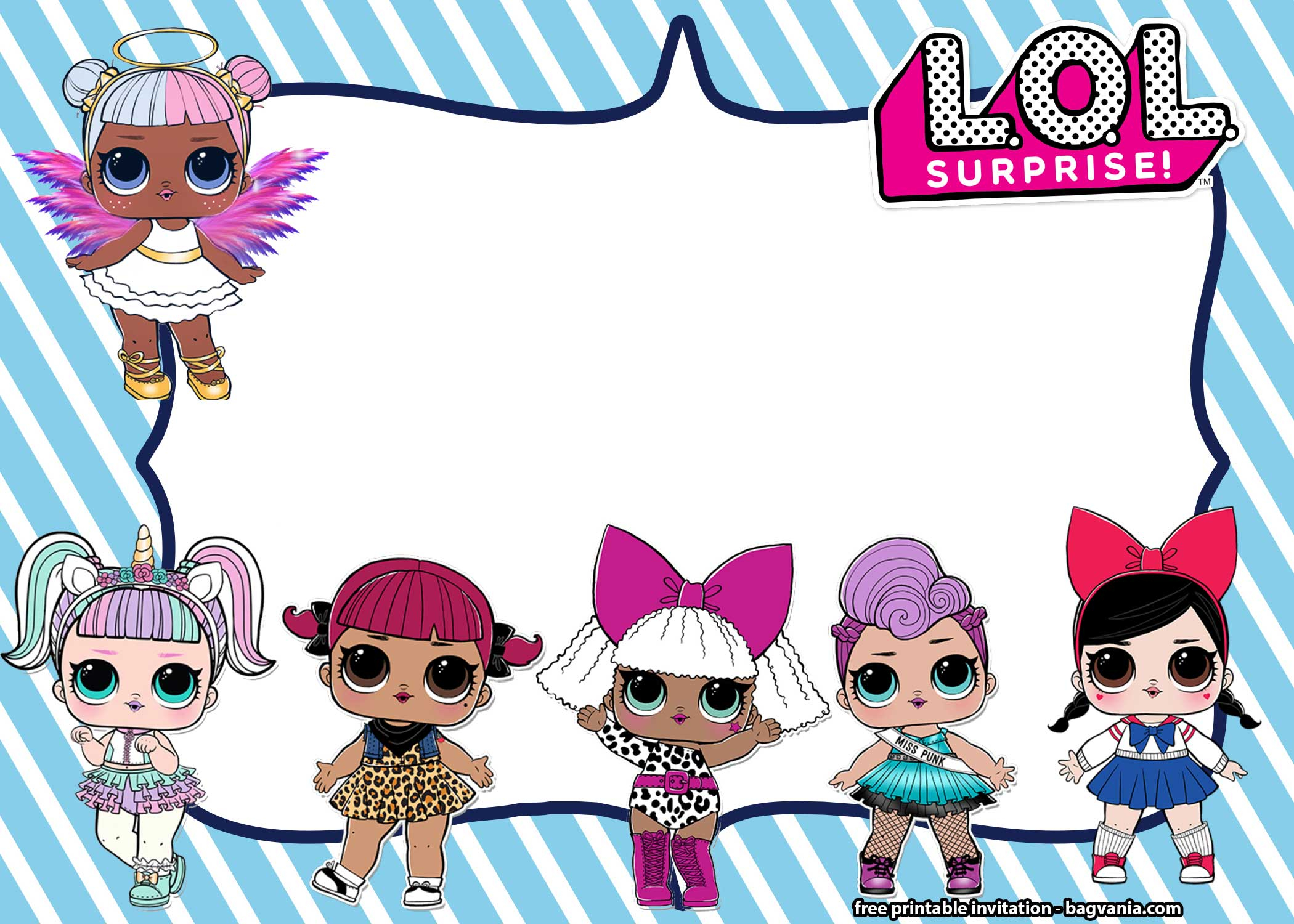 FREE LOL Surprise Dolls Invitation Templates FREE Printable Birthday 