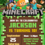 Free Minecraft Invitation Template Inspirational Editable Minecraft