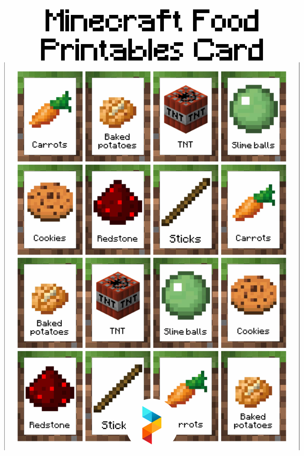 Free Minecraft Party Food Printables Printable Blog