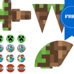 FREE Minecraft Party Printable Toppers Party Box Banners