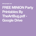 FREE MINION Party Printables By TheArtBug pdf Minion Party Party