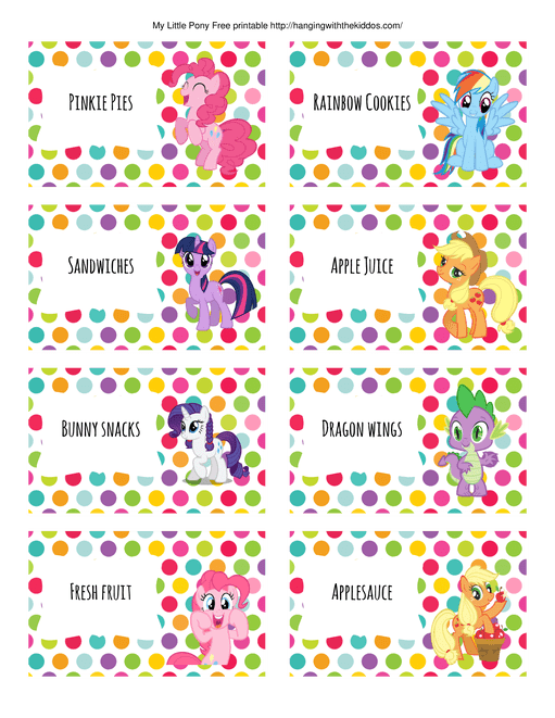 Free My Little Pony Party Printables My Little Pony Birthday Party 