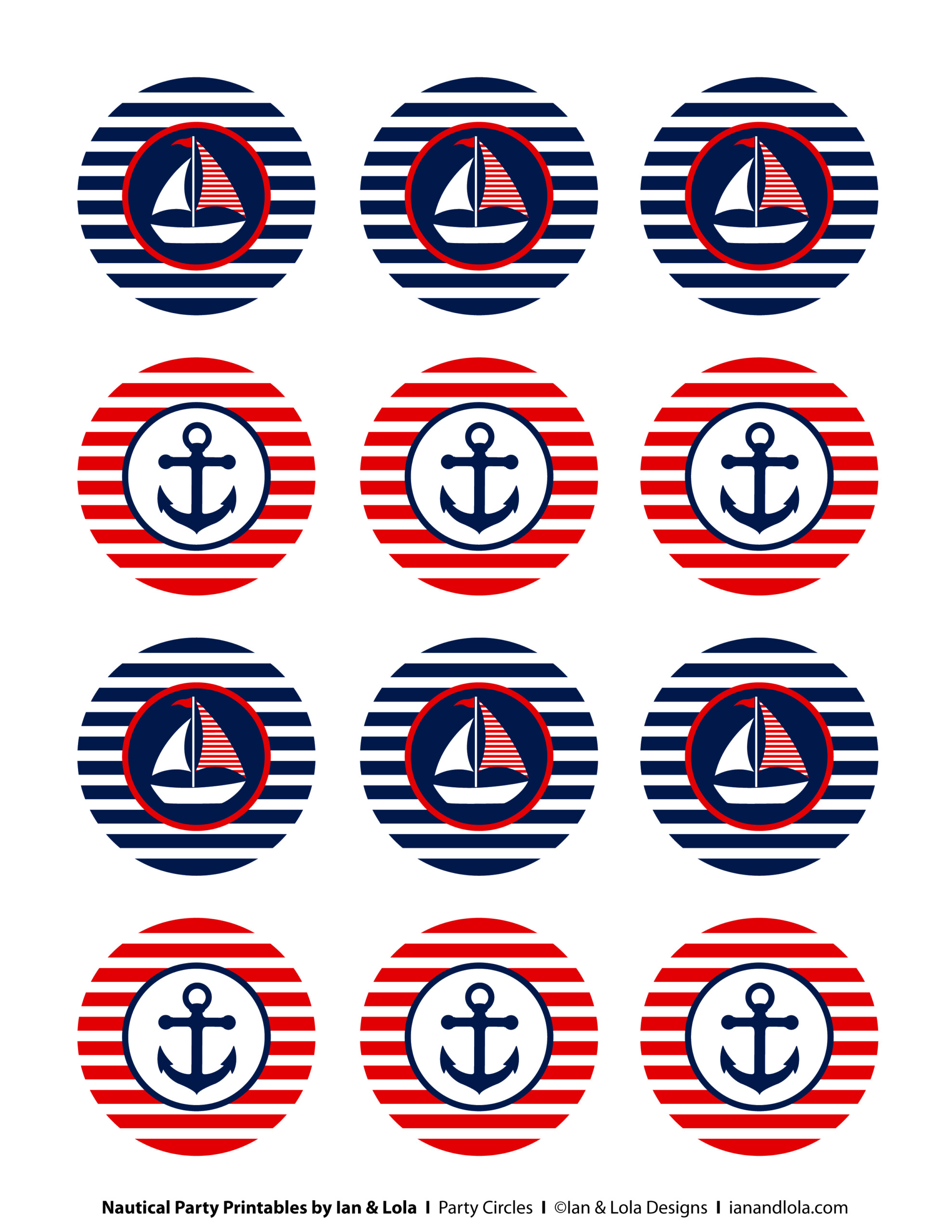 Free Nautical Party Printables From Ian Lola Designs Catch My Party