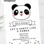 Free Panda Party Invitation Template Video Tutorial Panda Themed