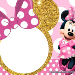 FREE Pink And Gold Minnie Mouse Invitation Templates FREE Printable