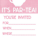 Free Princess Tea Party Invitations Printable