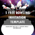 FREE PRINTABLE Amazing Bowling Birthday Invitation Template