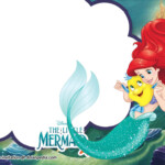 Free Printable Ariel The Little Mermaid Birthday Invitation Templates