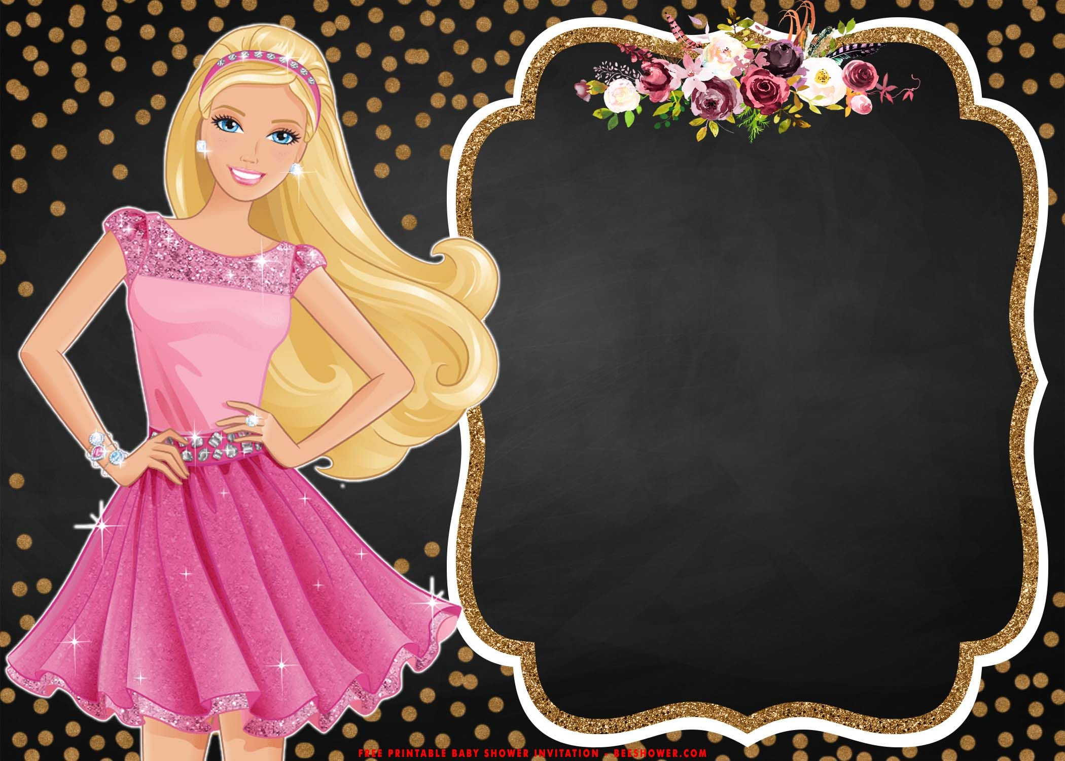  FREE Printable Barbie Birthday Invitation Templates In 2020 