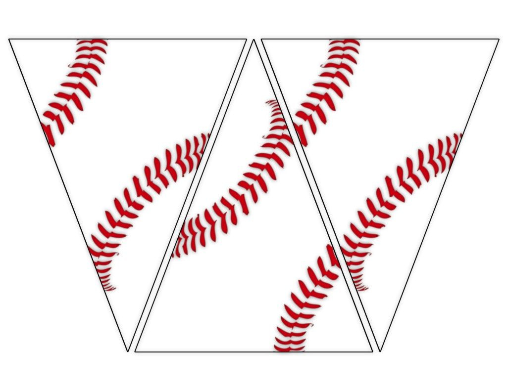 Free Printable Baseball Banner baseball Party Decorations Paper 