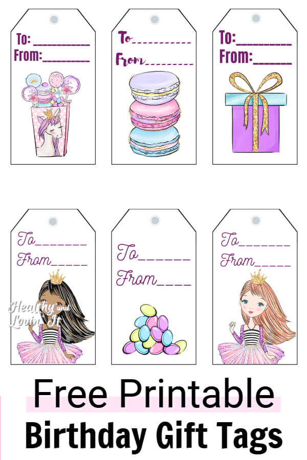 Free Printable Birthday Gift Tags 12 Cute Variations 