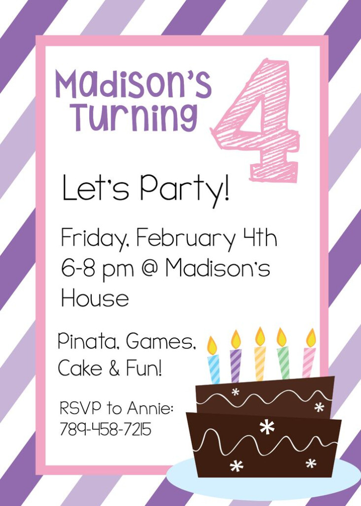 Free Printable Birthday Invitation Templates Birthday Party 