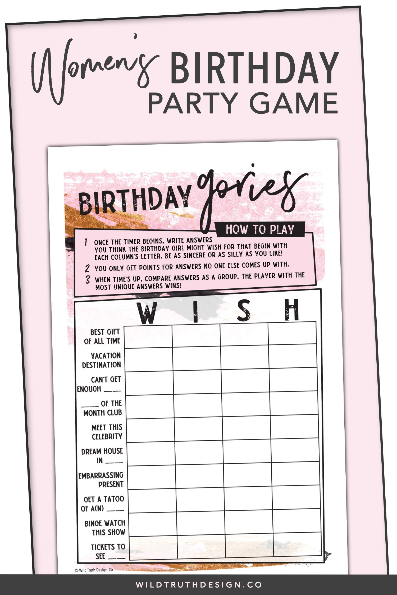 Free Printable Birthday Party Games For Seniors Printable Word Searches