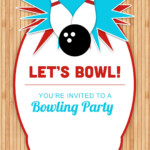 Free Printable Bowling Birthday Party Invitations Printable Word Searches