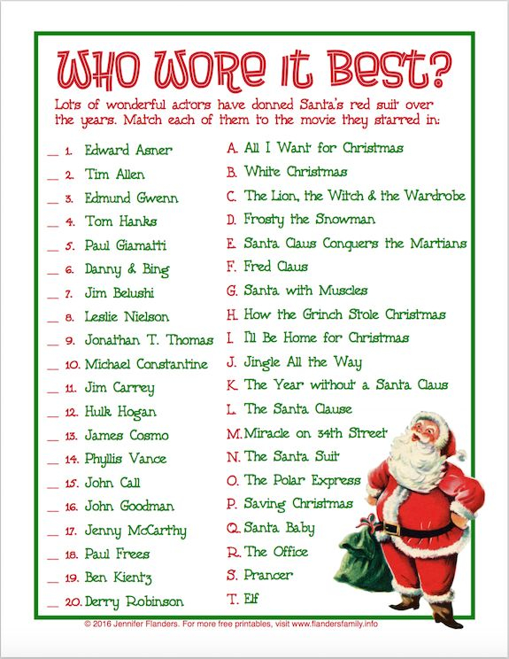 Free Printable Christmas Game Who Wore It Best Christmas Games 