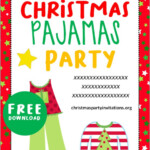 Free Printable Christmas Pajama Party Invitations Templates 2020