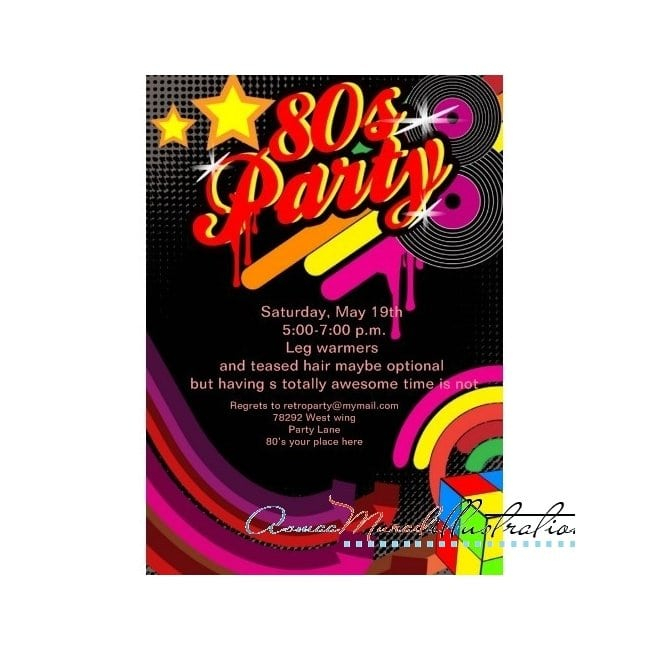 Free Printable Disco Party Invitations Templates