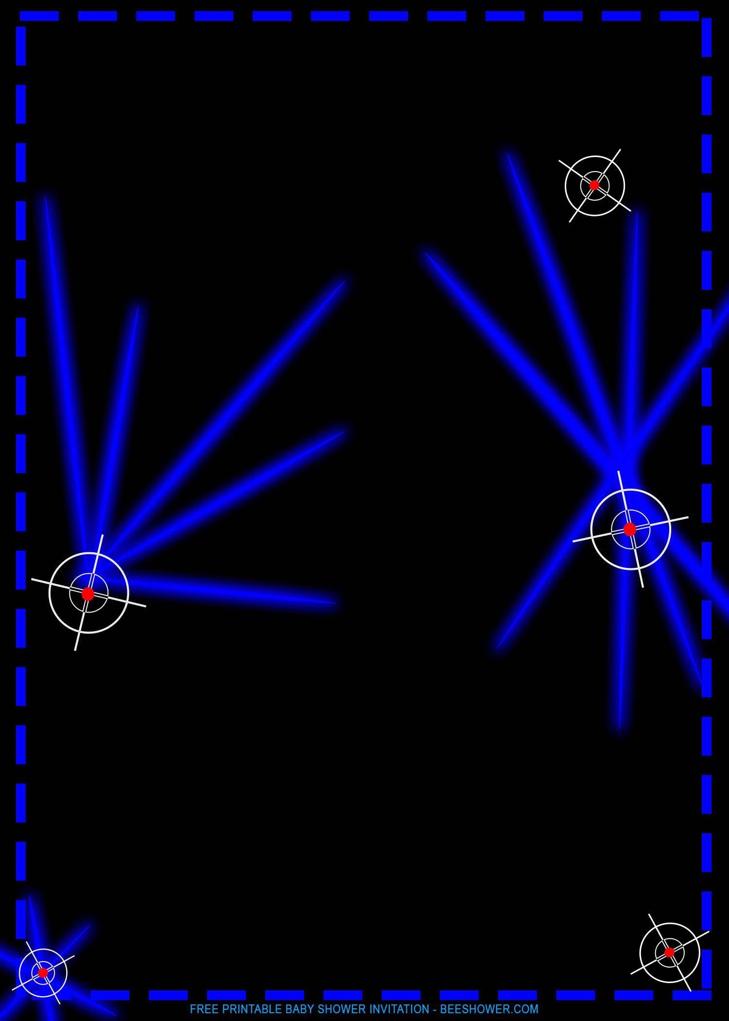  FREE Printable Fancy Laser Tag Invitation Templates Laser Tag 