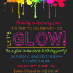 Free Printable Glow In The Dark Birthday Party Invitations Free Printable