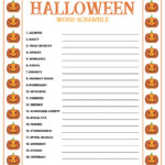 Free Printable Halloween Word Games For Adults Printable Form