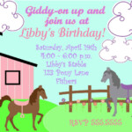 Free Printable Horse Themed Birthday Party Invitations