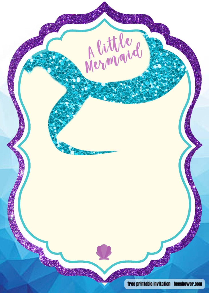 Free Printable Mermaid Invitation Templates Printable Templates