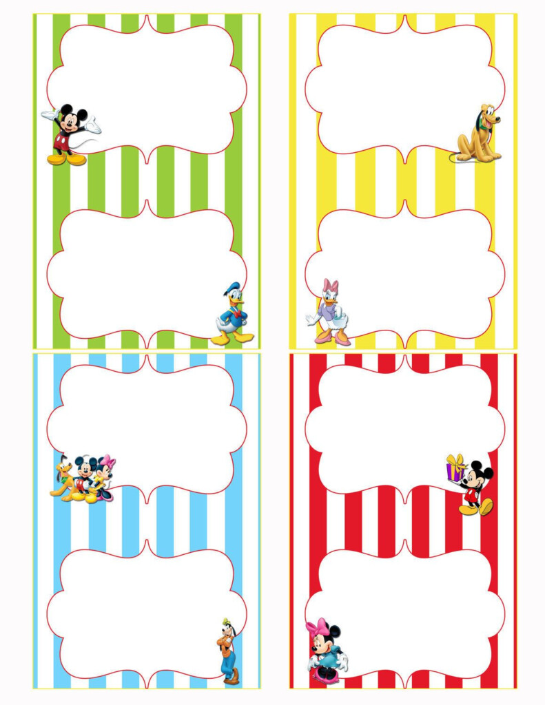 Free Printable Mickey Mouse Labels