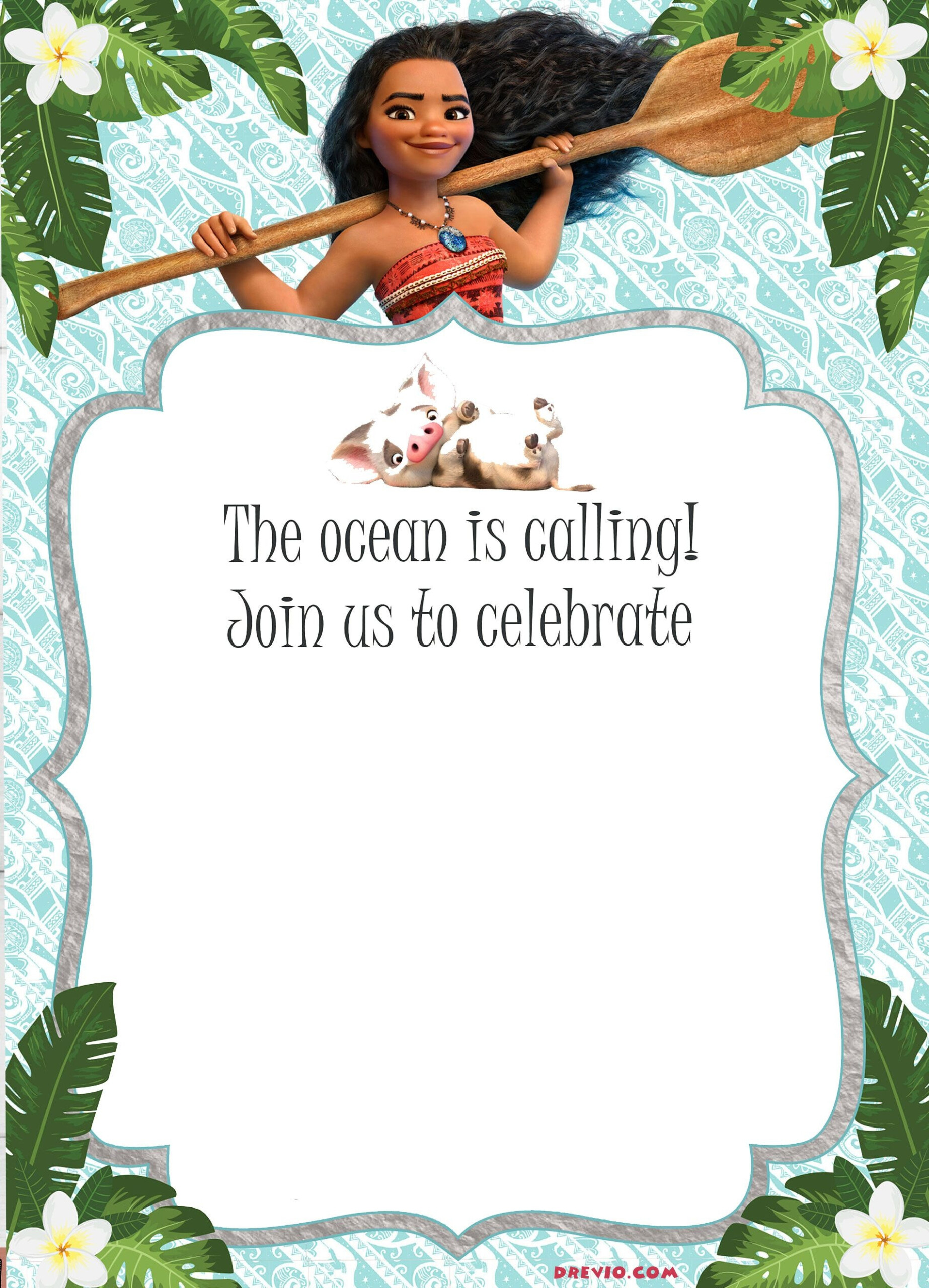 Free Printable Moana Birthday Cards Free Printable