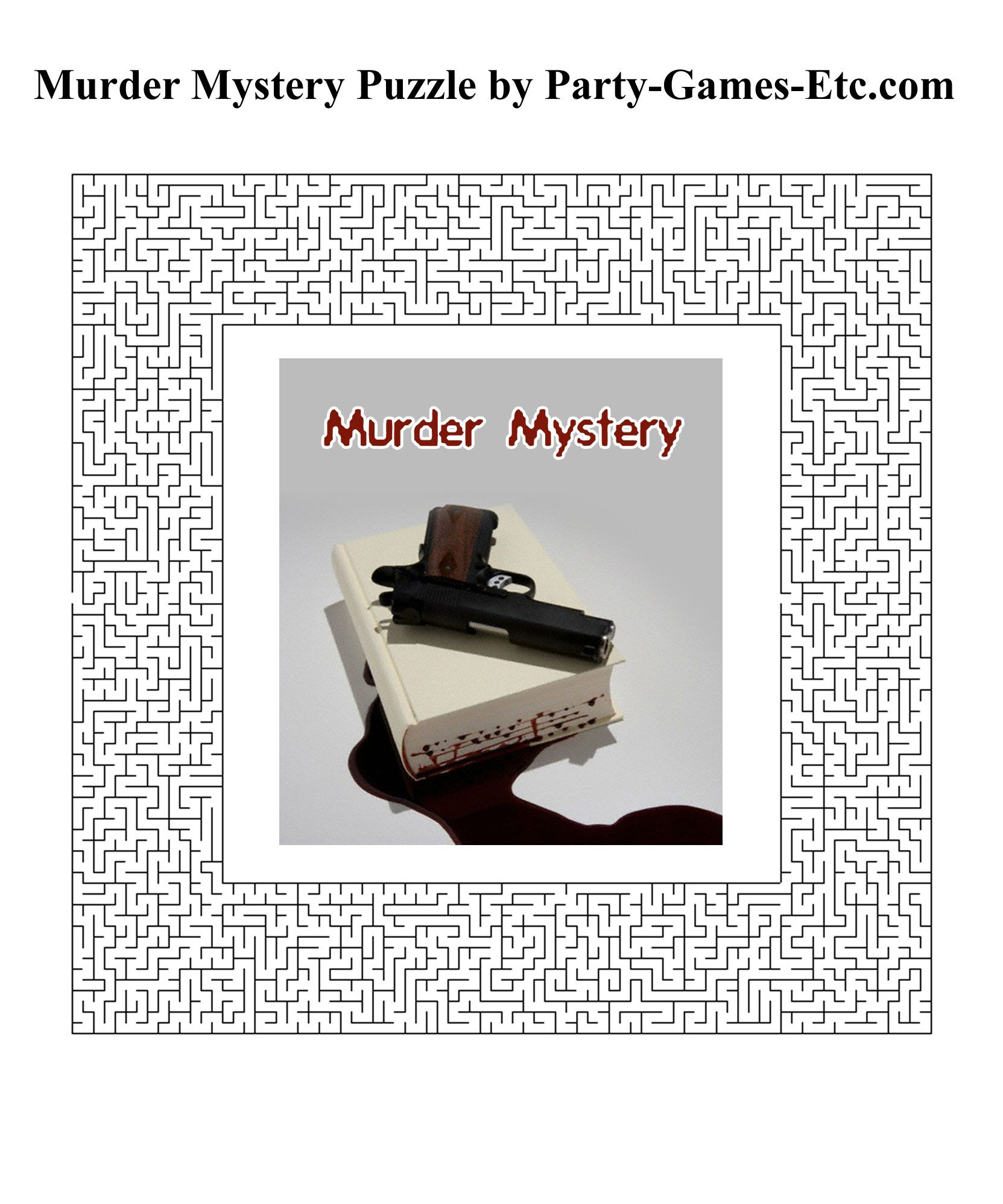 Free Printable Murder Mystery Party Game And Pen And Paper Activity 