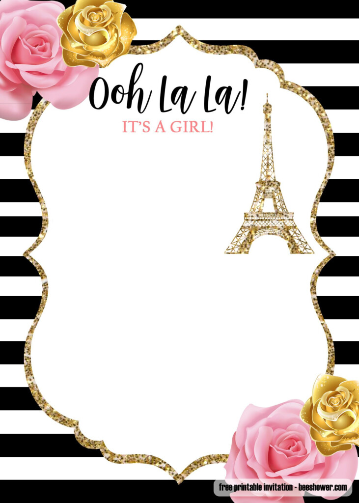 Free Printable Paris Invitations Templates Printable Templates