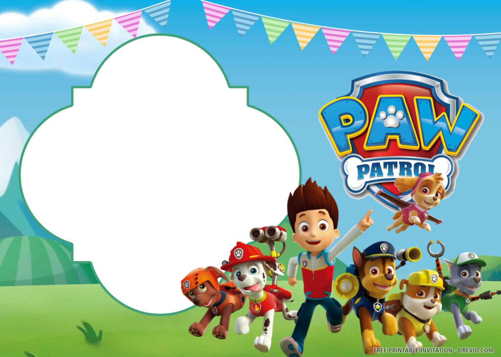  FREE PRINTABLE Paw Patrol Birthday Invitation Template Download 