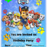 Free Printable Paw Patrol Party Invitations Printable Templates