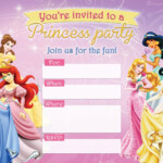 Free Printable Princess Birthday Invitation Templates