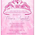 Free Printable Princess Birthday Invitation Templates Printable